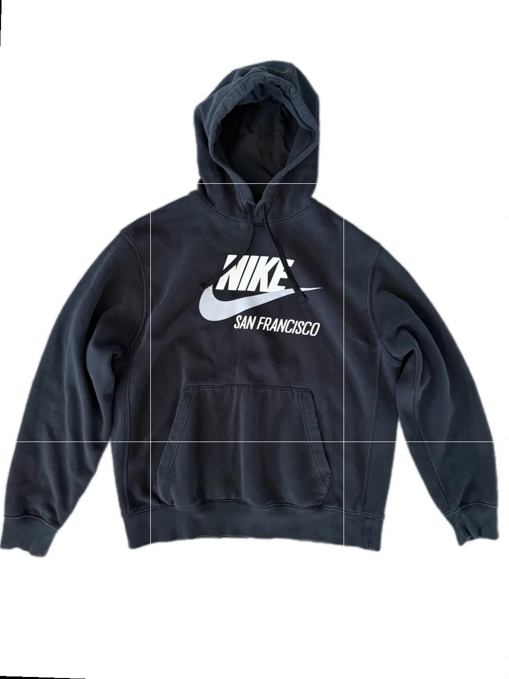 Nike San Francisco Graphic Pullover Hoodie Black Cotton/poly Fleece Men’s Large